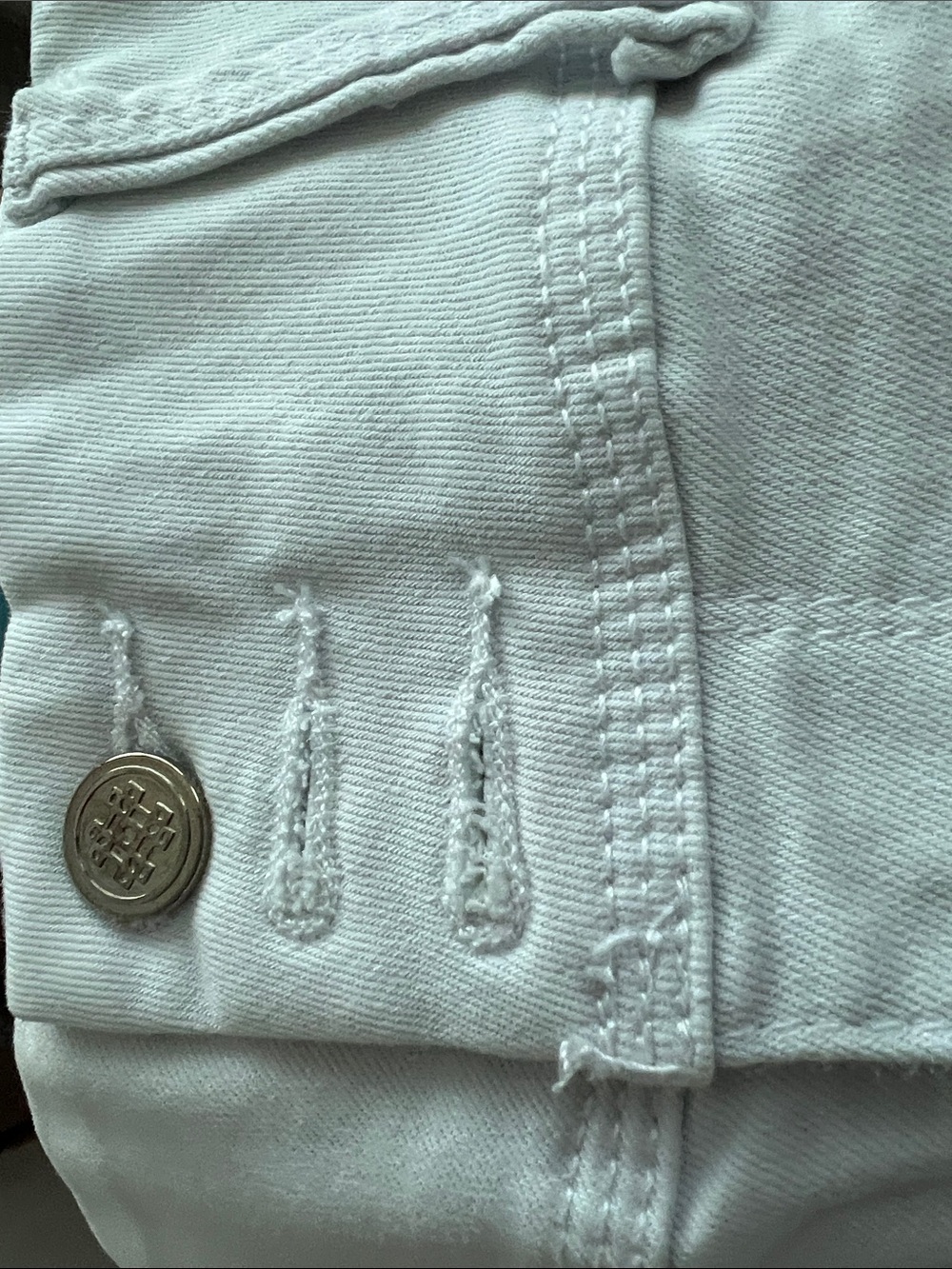 Laurie Felt White Straight Leg Jeans